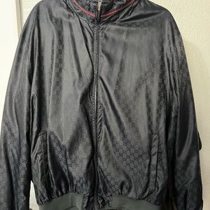 Men’s Gucci Windbreaker Jacket size 58 XL Navy Blue